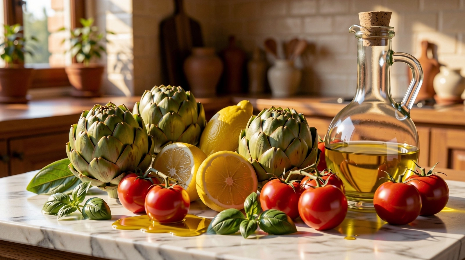 Ingredienti freschi della dieta mediterranea