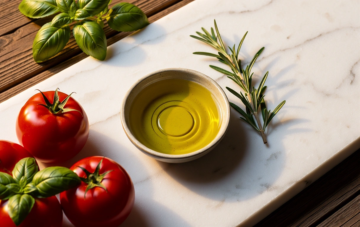 Ingredienti freschi della dieta mediterranea